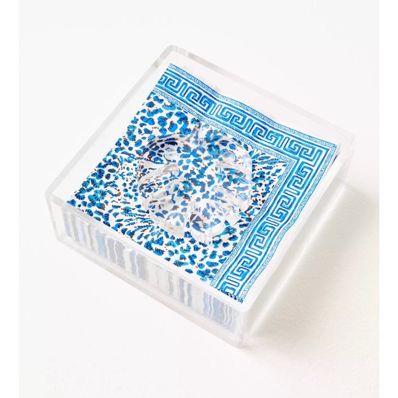 NWT/NIP Lilly Pulitzer Cocktail Napkin Holder Set - Resort White Twisted Up - Picture 3 of 8